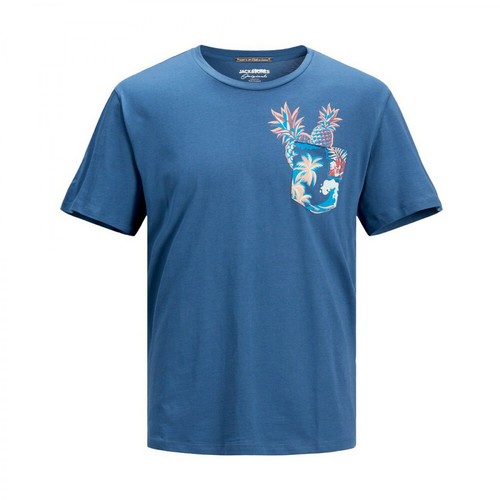 Jack & Jones, T-shirt Niebieski, male, 95.00PLN