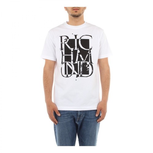 John Richmond, Rmp21022Ts T-shirt Biały, male, 415.00PLN