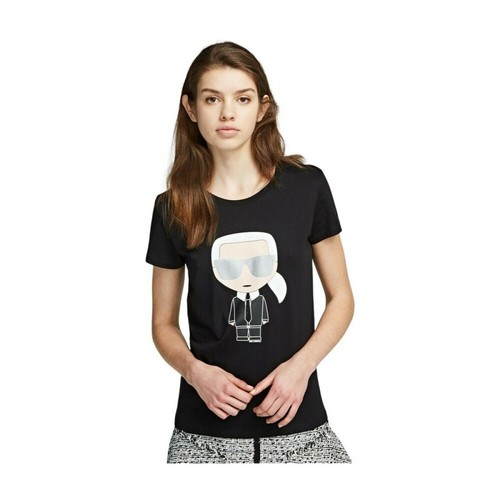 Karl Lagerfeld, ikonik t-shirt Czarny, female, 377.00PLN