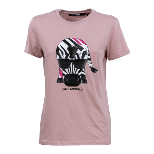 Karl Lagerfeld, T-shirt Różowy, female, 447.00PLN