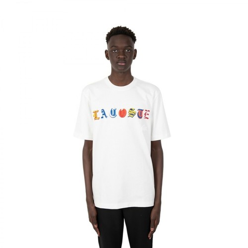 Lacoste, T-shirt design logo Biały, male, 255.00PLN
