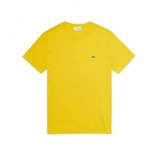 Lacoste, T-Shirt Th6709 a girocollo Żółty, male, 251.85PLN