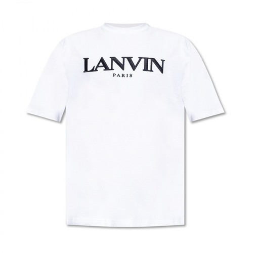 Lanvin, T-shirt with logo Biały, male, 1186.00PLN
