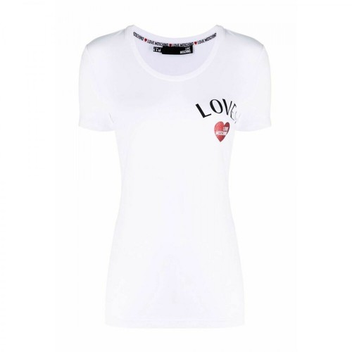 Love Moschino, T-shirt Biały, female, 289.00PLN