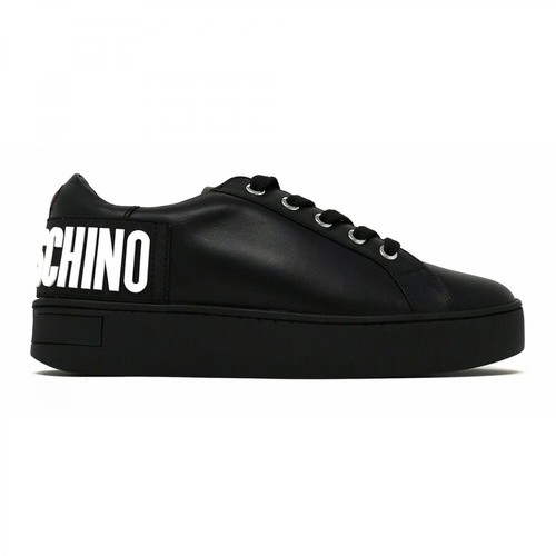 Love Moschino, Vitello Sneakers Czarny, female, 410.50PLN