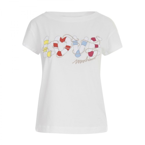 Love Moschino, W4F30 2I E1951 Short sleeve T-shirt Biały, female, 521.99PLN