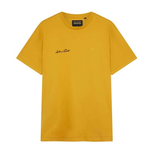 Lyle & Scott, T-shirt Żółty, male, 246.00PLN