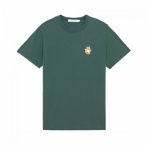 Maison Kitsuné, T-shirt Zielony, male, 459.00PLN