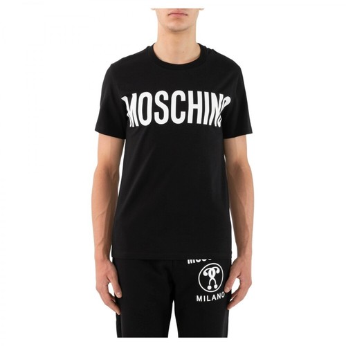 Moschino, 0729-7039 T-shirt stampate Czarny, male, 684.00PLN