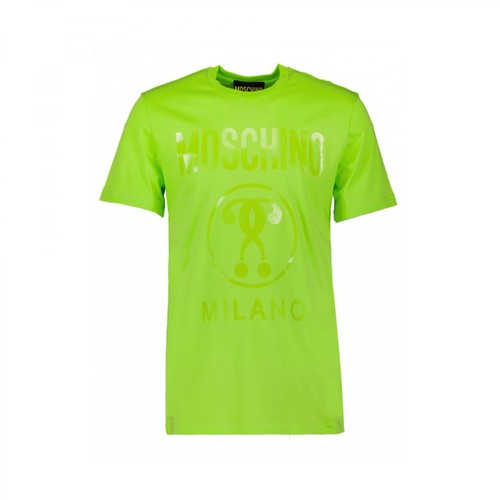 Moschino, Logo T-shirt Zielony, male, 626.00PLN