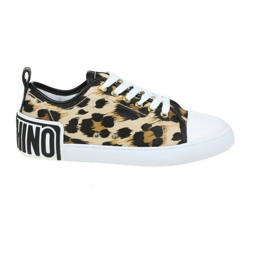 Moschino, sneakers with spotted print Beżowy, female, 639.00PLN