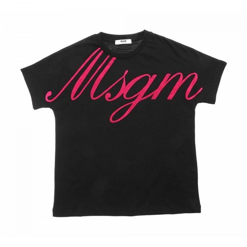 Msgm, T-Shirt Czarny, male, 431.00PLN