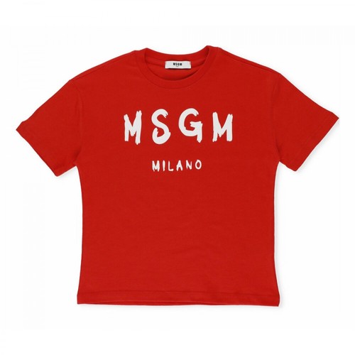 Msgm, T-shirt Czerwony, male, 192.00PLN