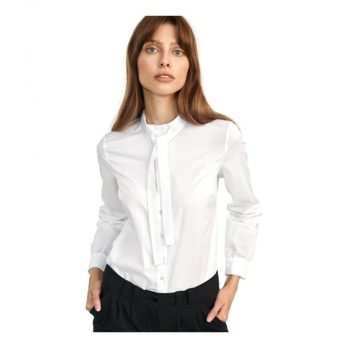 Nife, koszula z wiązaniem pod szyją Biały, female, 119.90PLN