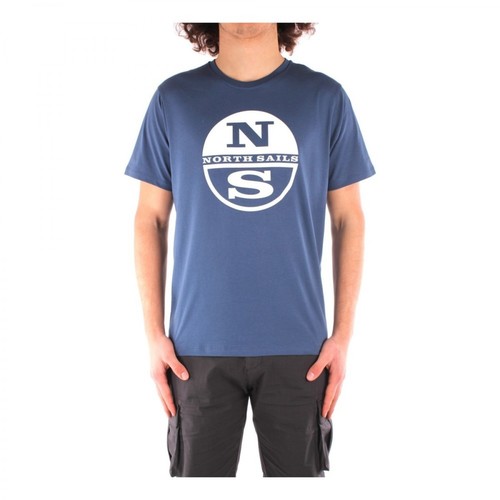 North Sails, 692689 Short sleeve T-shirt Niebieski, male, 223.00PLN