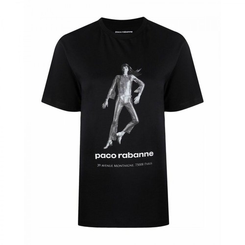 Paco Rabanne, T-shirt Czarny, female, 560.00PLN