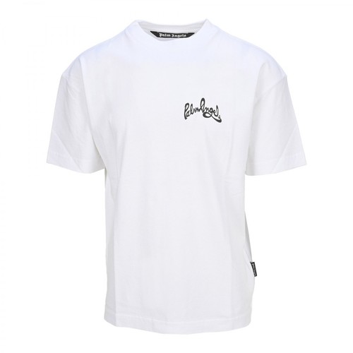 Palm Angels, Small Logo T-Shirt Biały, male, 894.00PLN