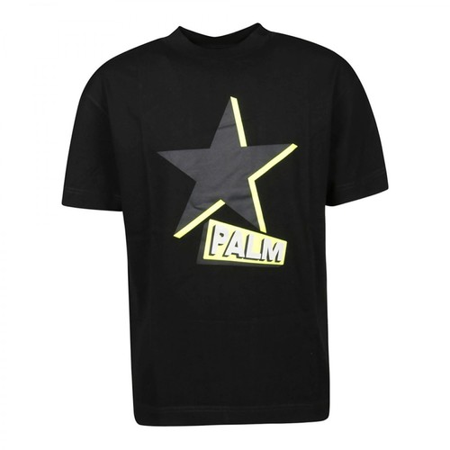 Palm Angels, Star Print T-Shirt Czarny, male, 872.10PLN