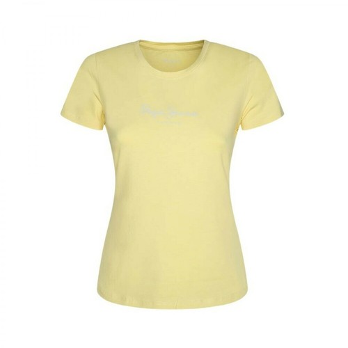 Pepe Jeans, T-Shirt Żółty, female, 96.45PLN