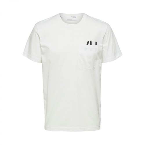 Selected Homme, Short Sleeved T-Shirt Biały, male, 142.00PLN
