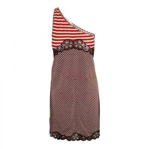 Stella McCartney Pre-owned, Koronkowa sukienka w paski Czerwony, female, 552.00PLN