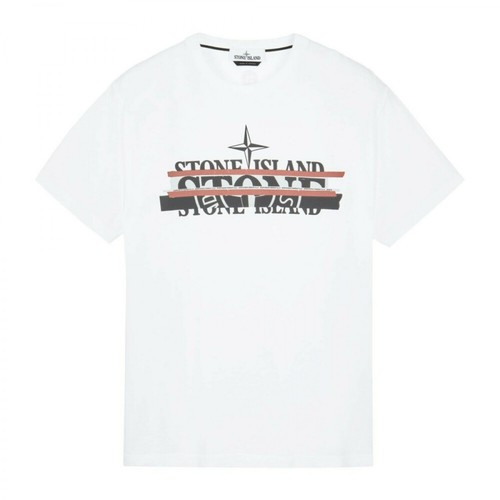 Stone Island, T-shirt 75152Ns82 V0001 Biały, male, 672.00PLN