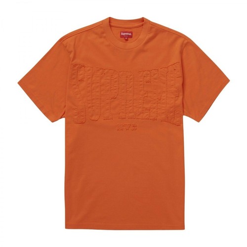 Supreme, Cutout Logo T-shirt Top Pomarańczowy, male, 1311.00PLN
