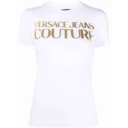 Versace Jeans Couture, Logo print T-shirt Biały, female, 502.00PLN