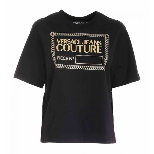 Versace Jeans Couture, Piece number t-shirt Czarny, female, 440.00PLN