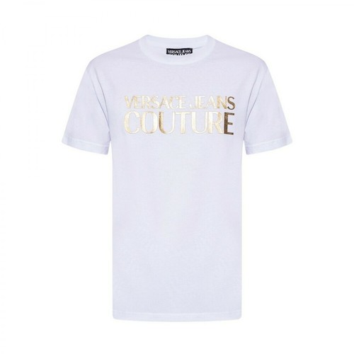 Versace Jeans Couture, T-shirt with logo Biały, male, 474.00PLN