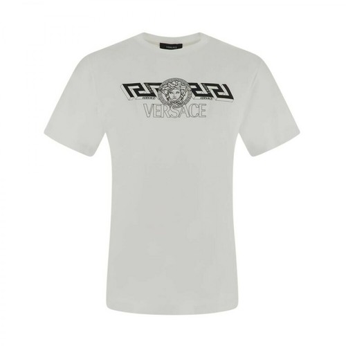 Versace, Medusa Head logo-print T-shirt Biały, male, 1346.00PLN