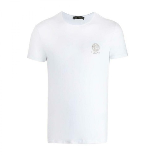 Versace, T-shirt with Medusa Logo Biały, male, 224.00PLN
