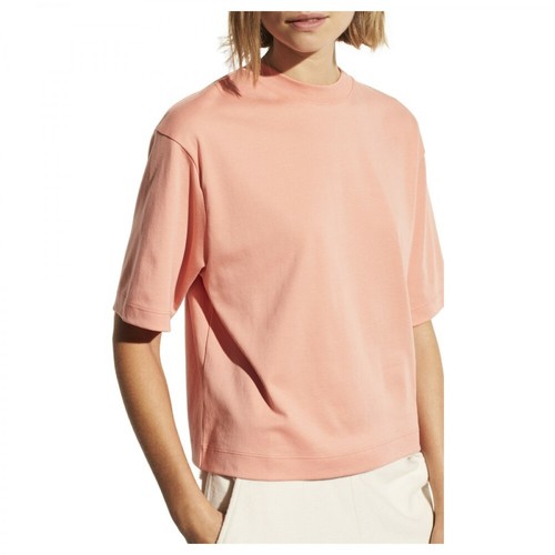 Vince, Wide Crop T-Shirt Różowy, female, 589.81PLN