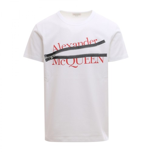 Alexander McQueen, T-Shirt 688189Qsz8A Biały, male, 1095.00PLN
