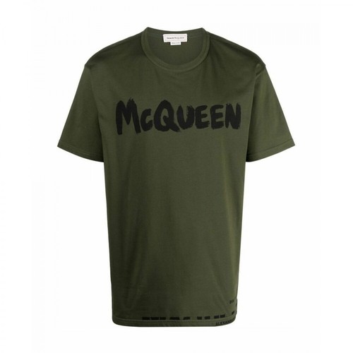 Alexander McQueen, T-shirt Zielony, male, 1186.00PLN