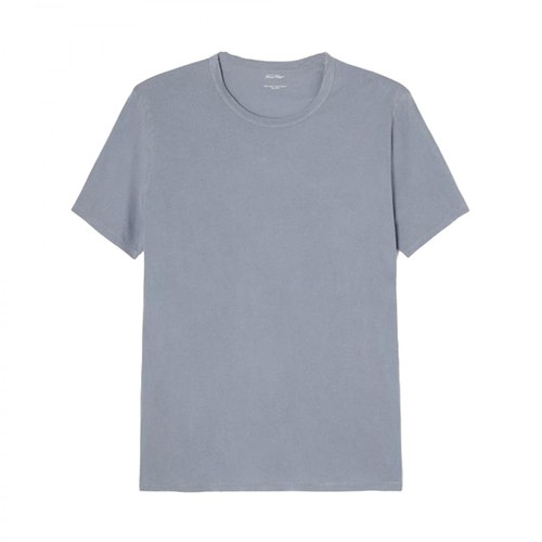 American Vintage, Round Neck Cotton T-Shirt Szary, male, 334.00PLN