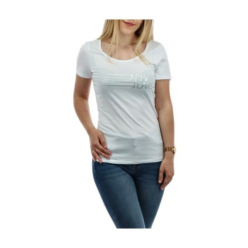 Armani Jeans, T-shirt print Biały, female, 308.00PLN
