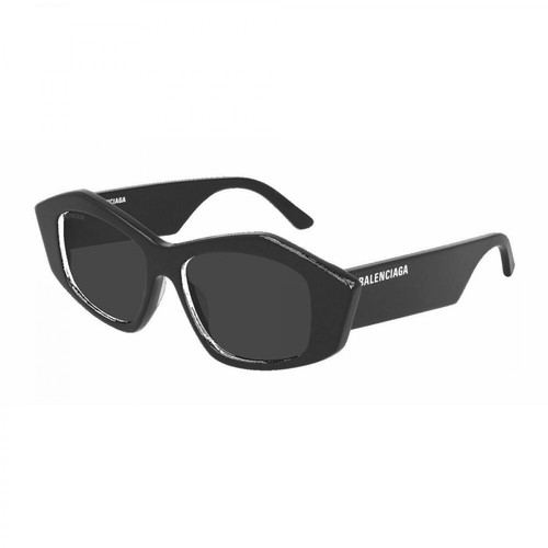Balenciaga, Oversize Geometric Sunglasses Bb0106S001 Czarny, female, 1313.00PLN