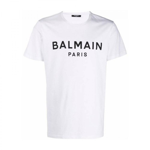 Balmain, Printed T-shirt Biały, male, 1596.00PLN
