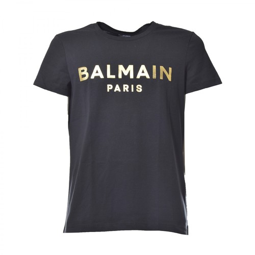 Balmain, T-shirt With Logo Print Czarny, male, 1459.00PLN
