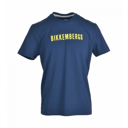 Bikkembergs, T-Shirt Niebieski, male, 318.68PLN