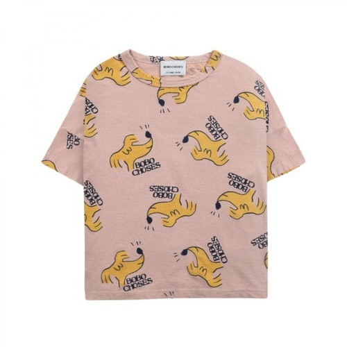 Bobo Choses, T-shirt Sniffy Dog All Over Różowy, female, 164.77PLN