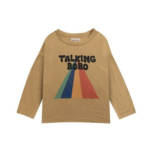 Bobo Choses, T-shirt Talking Bobo Rainbow Brązowy, male, 169.00PLN