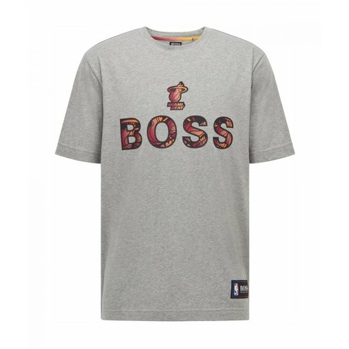 Boss, Miami Heat T-shirt Szary, male, 352.00PLN