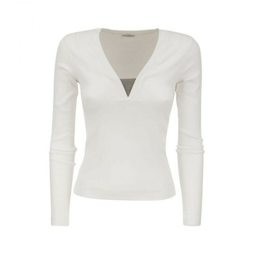 Brunello Cucinelli, T-shirt Biały, female, 2778.00PLN