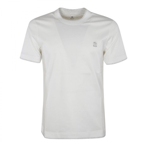 Brunello Cucinelli, T-shirt Biały, male, 1277.00PLN