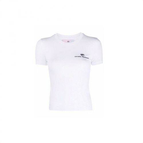 Chiara Ferragni Collection, Logo Basic t-shirt slim fit - Biały, female, 361.00PLN