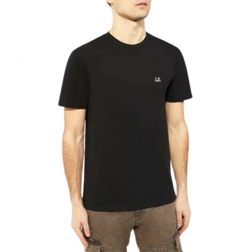 C.p. Company, T-Shirt Short Sleeve Jersey 20/1 Czarny, male, 397.00PLN