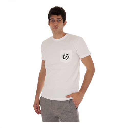 Deus Ex Machina, Deus Logo T-Shirt Biały, male, 193.50PLN