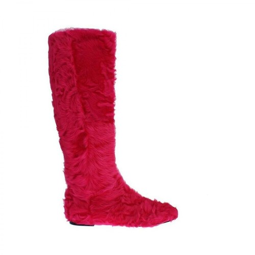 Dolce & Gabbana, Lamb Fur Boots Różowy, female, 21370.90PLN